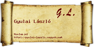 Gyulai László névjegykártya